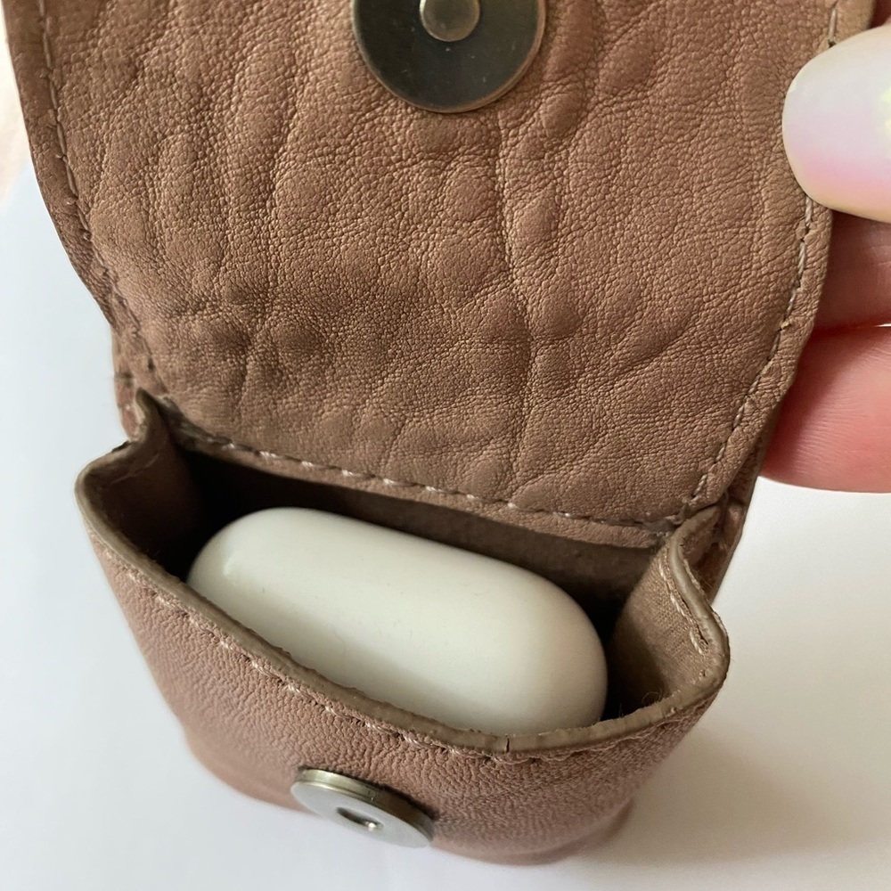 Leather Earbud Case/Wristlet NWOT